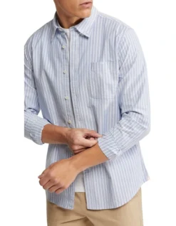 Portland Oxford Wve Striped Shirt In Blue/White -Men's Fashion 948741940 4 720x928