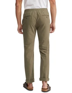 Oxford Fraser Linen Cotton Pullon Pants In Olive -Men's Fashion 948749410 3 1 720x928