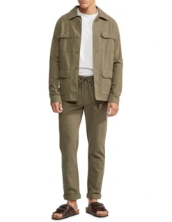 Oxford Fraser Linen Cotton Pullon Pants In Olive -Men's Fashion 948749410 5 1 720x928