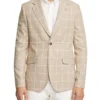 Oxford Blake Linen Cotton Checked Blazer In Natural -Men's Fashion 948783880 1 720x928