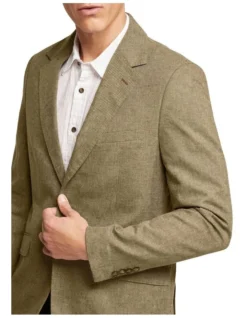 Oxford Blake Linen Cotton Blazer In Khaki 11 Oxford Blake Linen Cotton Blazer In Khaki -Men's Fashion 948784150 4 1 720x928