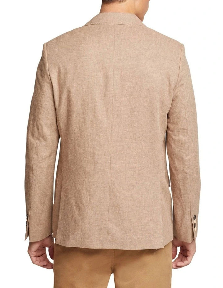 Oxford Blake Linen Cotton Blazer In Chestnut 4 Oxford Blake Linen Cotton Blazer In Chestnut - Image 2