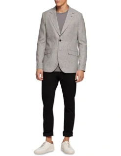Oxford Blake Linen Cotton Blazer In Grey -Men's Fashion 948784330 5 1 720x928