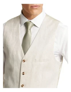 Oxford Linen Vest In Natural -Men's Fashion 948784600 4 720x928