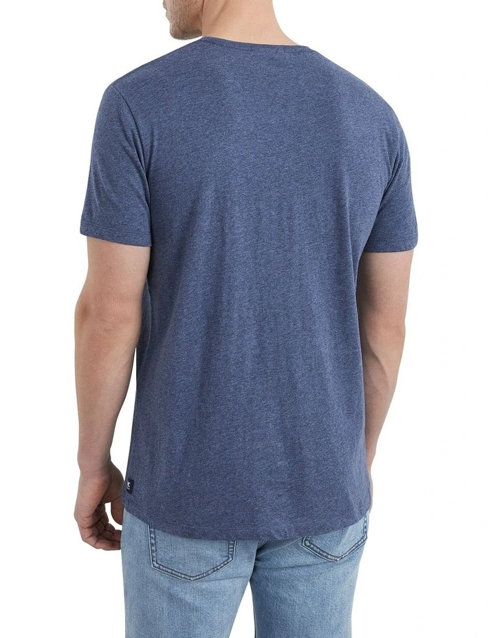 French Connection Classic Crew Neck T-Shirt In Indigo 5 French Connection Classic Crew Neck T-Shirt In Indigo - Image 3