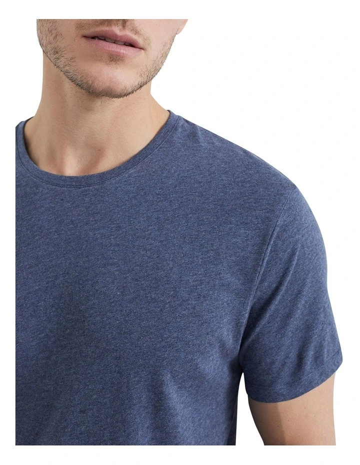 French Connection Classic Crew Neck T-Shirt In Indigo 6 French Connection Classic Crew Neck T-Shirt In Indigo - Image 4