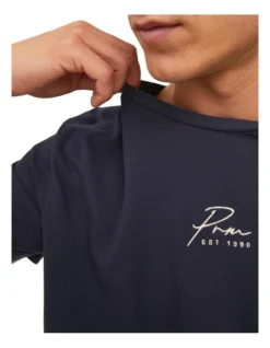 Jack & Jones Castro Short Sleeve Crew Neck Tee In Perfect Navy -Men's Fashion 950188150 3 720x928