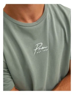 Jack & Jones Castro Short Sleeve Crew Neck Tee In Mulled Basil -Men's Fashion 950188240 3 720x928