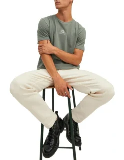 Jack & Jones Castro Short Sleeve Crew Neck Tee In Mulled Basil -Men's Fashion 950188240 5 720x928