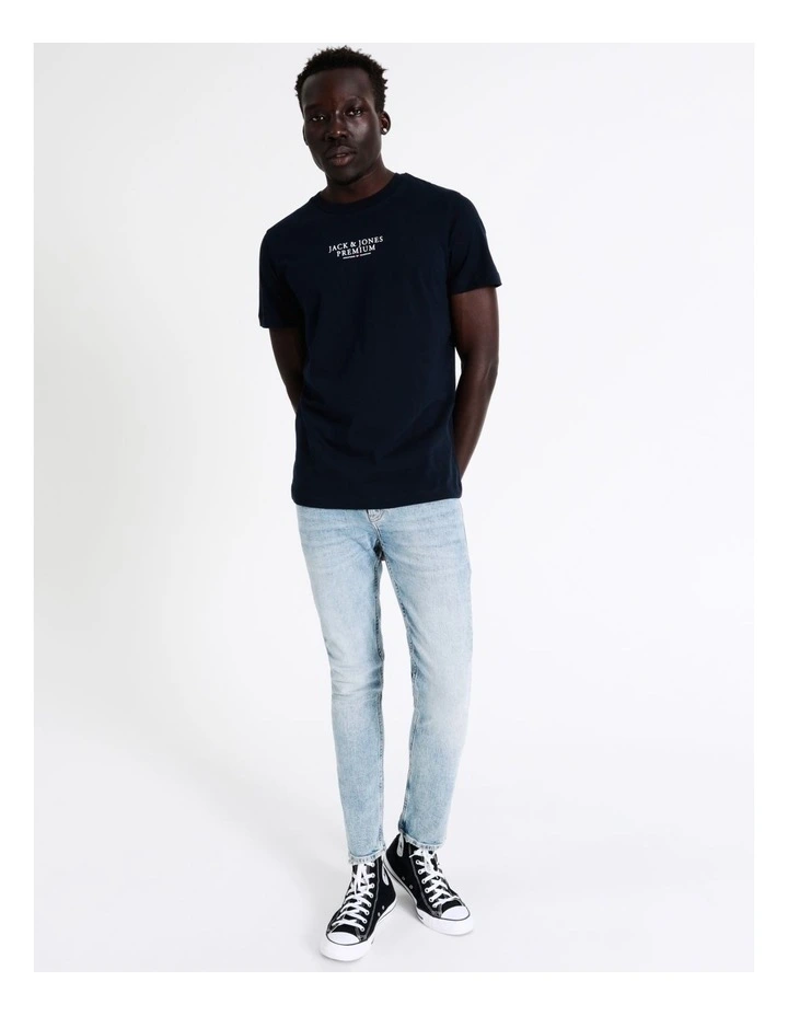 Jack & Jones Archie Short Sleeve Crew Neck Tee In Navy 5 Jack & Jones Archie Short Sleeve Crew Neck Tee In Navy - Image 3