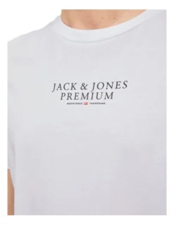 Jack & Jones Archie Short Sleeve Crew Neck Tee In White -Men's Fashion 950189140 3 720x928