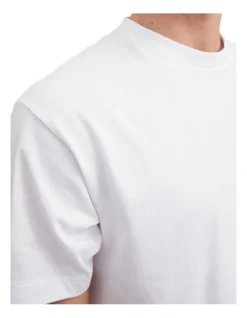 Jack & Jones Badge Heavy Short Sleeve Crew Neck Tee In White -Men's Fashion 950190760 4 720x928