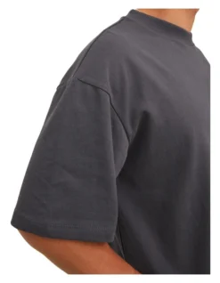 Jack & Jones Kam Clean Short Sleeve Crew Neck Tee In Ebony -Men's Fashion 950192650 4 720x928