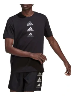 ADIDAS Designed To Move Logo T-Shirt In Black