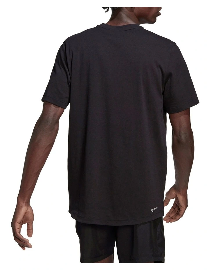 ADIDAS Designed To Move Logo T-Shirt In Black 4 ADIDAS Designed To Move Logo T-Shirt In Black - Image 2