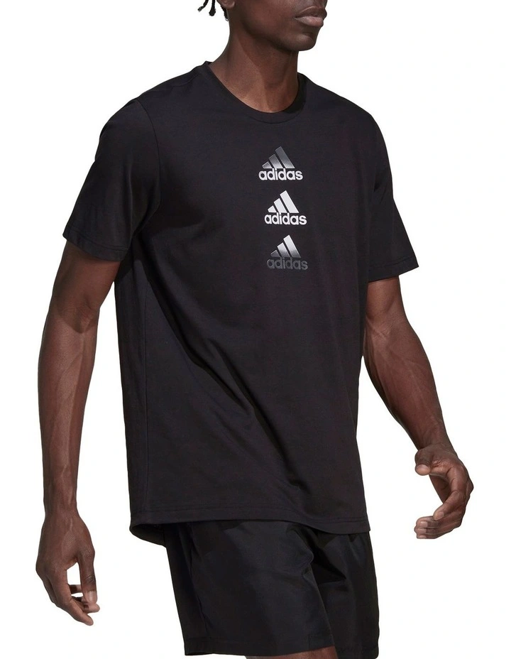 ADIDAS Designed To Move Logo T-Shirt In Black 5 ADIDAS Designed To Move Logo T-Shirt In Black - Image 3