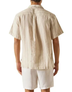 Kole Linen Shirt In Beige Stripe -Men's Fashion 950261950 4 720x928