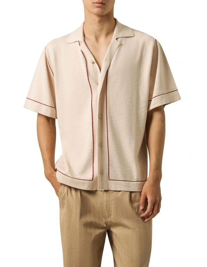 Albius Knit Shirt In Beige 3 Albius Knit Shirt In Beige