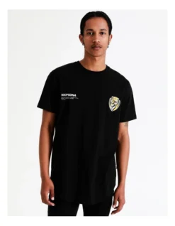 Richmond Curved Hem Tee In Black