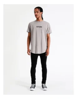 Essendon Curved Hem Tee In Grey -Men's Fashion 950383450 5 720x928
