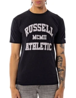 Russell Athletic Numeral Arch Tee In Black