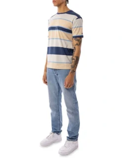 Russell Athletic Stripe Hungtingon Tee In Navy -Men's Fashion 951264010 4 720x928