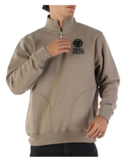 Russell Athletic Glory 1/4 Zip Top In Brown