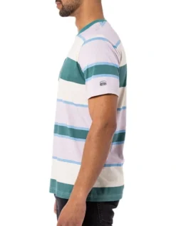 Russell Athletic Stripe Huntington Tee In Green -Men's Fashion 951289840 3 720x928