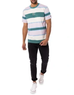 Russell Athletic Stripe Huntington Tee In Green -Men's Fashion 951289840 6 720x928