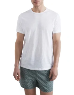 French Connection Slub T Shirt In White