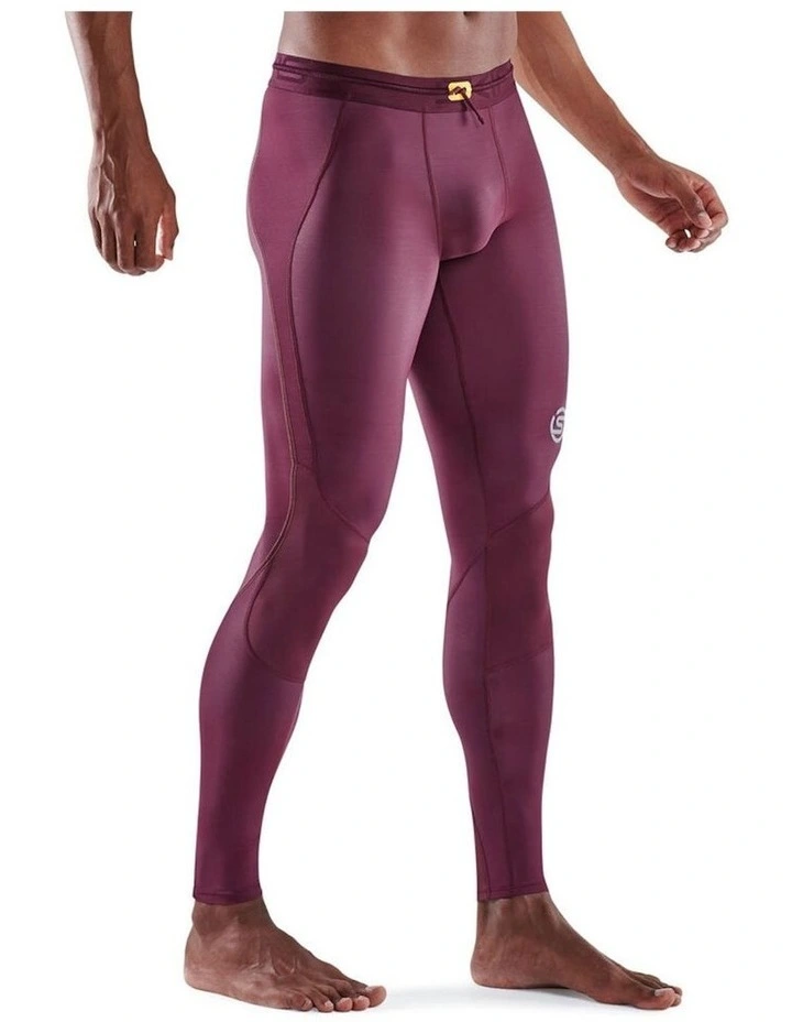 SKINS Series 3 Long Tights In Burgundy 4 SKINS Series 3 Long Tights In Burgundy - Image 2