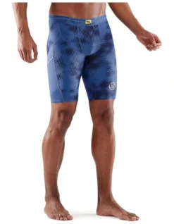 SKINS Series 3 Compression Half Tights Activewear In Blue -Men's Fashion 954932860 3 720x928