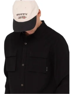 Rusty Linen Workwear Long Sleeve Shirt In Black -Men's Fashion 955237960 4 720x928