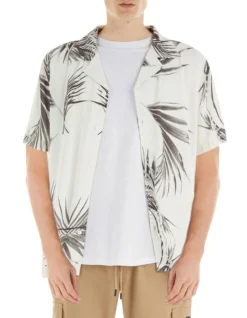 Hamilton Palm Shirt In White