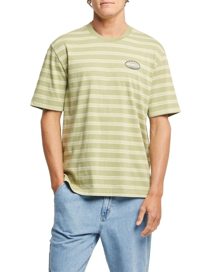 Wrangler Baggy Stripe Tee In Sage 3 Wrangler Baggy Stripe Tee In Sage