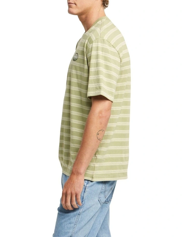 Wrangler Baggy Stripe Tee In Sage 5 Wrangler Baggy Stripe Tee In Sage - Image 3