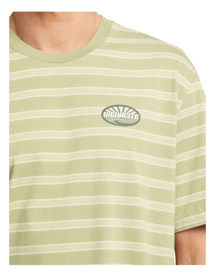 Wrangler Baggy Stripe Tee In Sage 6 Wrangler Baggy Stripe Tee In Sage - Image 4