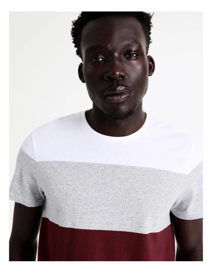 Sahara Block Stripe Tee In Red 5 Sahara Block Stripe Tee In Red - Image 3