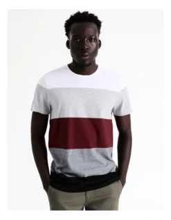 Sahara Block Stripe Tee In Red 12 Sahara Block Stripe Tee In Red -Men's Fashion 956537290 4 720x928