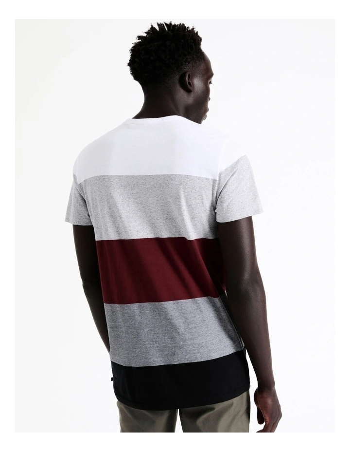 Sahara Block Stripe Tee In Red 8 Sahara Block Stripe Tee In Red - Image 6