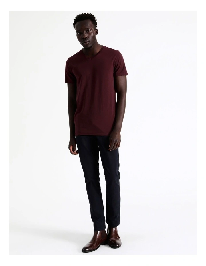 Tenerife V Neck Tee In Red 7 Tenerife V Neck Tee In Red - Image 5