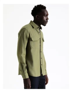 Tolga Textured Ls Overshirt In Green -Men's Fashion 956561140 4 720x928