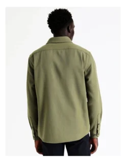 Tolga Textured Ls Overshirt In Green -Men's Fashion 956561140 6 720x928