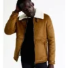 Asher Sueded Aviator Jacket In Brown 2 Asher Sueded Aviator Jacket In Brown -Men's Fashion 956583550 1 720x928