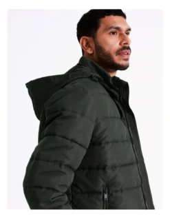 Hunter Hooded Puffer Jacket In Green -Men's Fashion 956584540 6 720x928