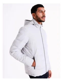 Hunter Hooded Puffer Jacket In Grey -Men's Fashion 956584630 4 720x928