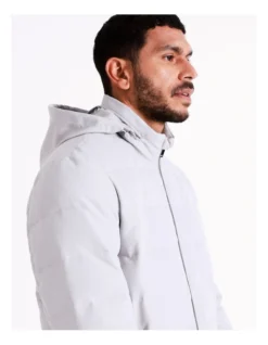 Hunter Hooded Puffer Jacket In Grey -Men's Fashion 956584630 7 720x928