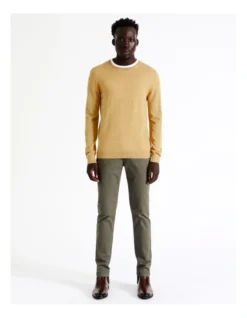 Australian Merino Crew Neck Knit In Beige -Men's Fashion 956608120 4 720x928