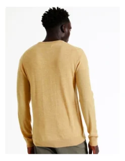 Australian Merino Crew Neck Knit In Beige -Men's Fashion 956608120 6 720x928