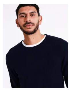 Tristan Textured Knit In Navy -Men's Fashion 956608390 5 720x928